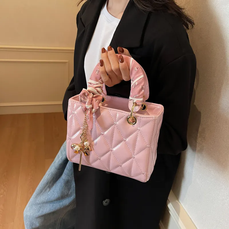 Yalu PU Shoulder Bag, Crossbody Bag, Handbag Regular Women's Black/Ecru/Pink/Burgundy-18