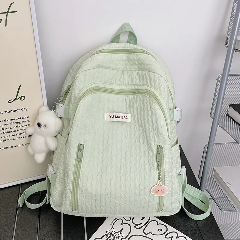 Yalu Nylon Backpack Women's White/Black/Pink/Yellow/Green/Blue-30