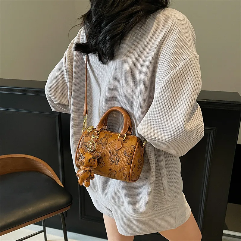 Yalu PU One Shoulder Handbag Women's White/Black/Pink/Brown-27
