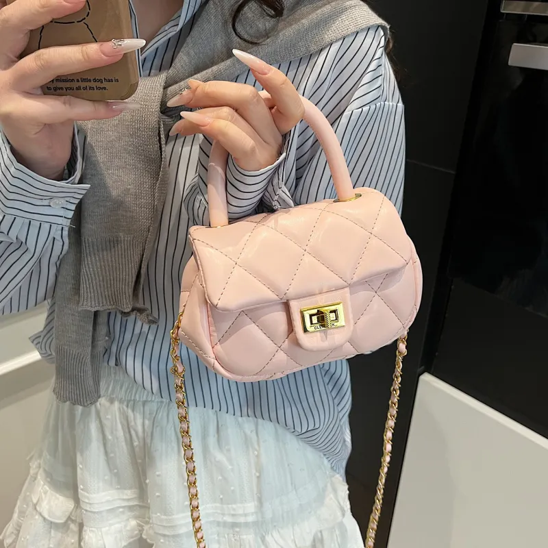Yalu PU One Shoulder Handbag Women's Black/Blue/Ecru/Pink-25