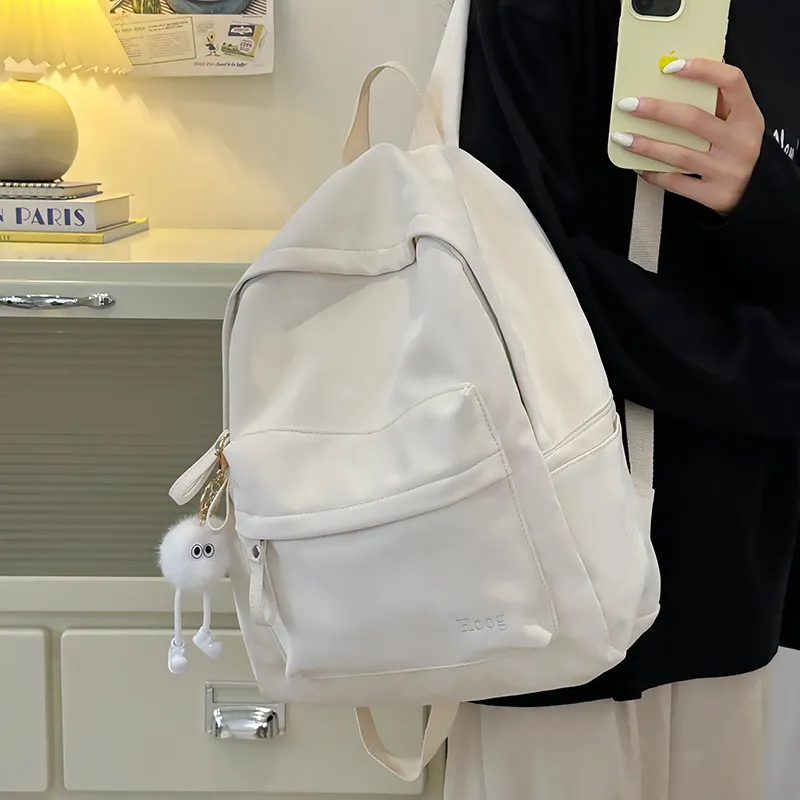 Yalu PU Backpack Regular Unisex White/Silver/Black/Blue/Pink-33