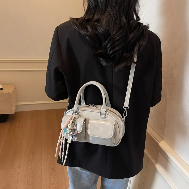Yalu PU Handbag, Shoulder Bag, Crossbody Bag Regular Women's Pink/Coffee/Beige Gray/Ecru/Black-20
