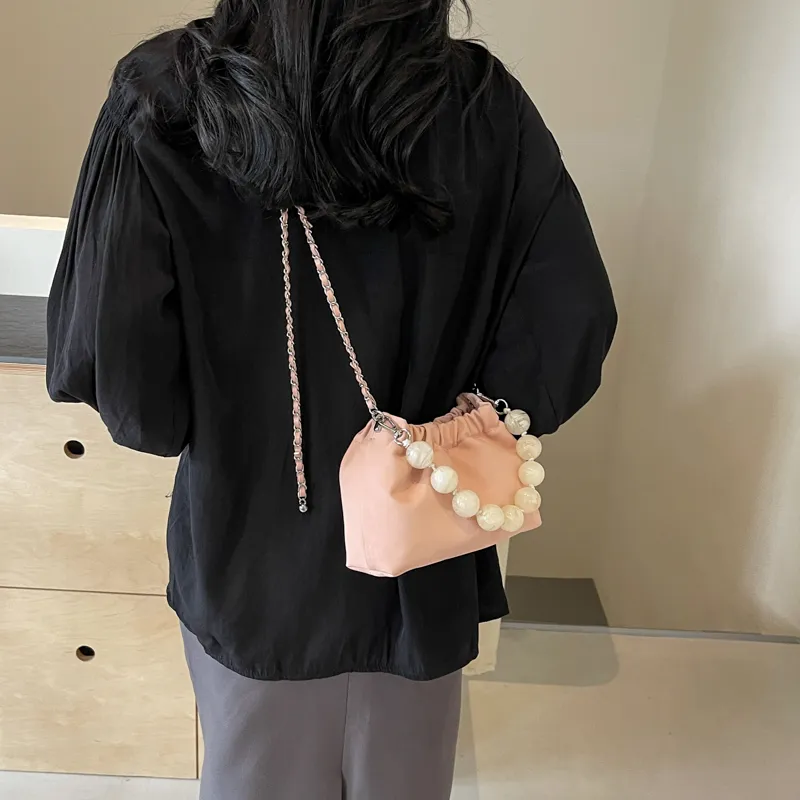 Yalu PU Portable Crossbody Bag, Shoulder Bag Women's Black/Ecru/Silver/Pink-25