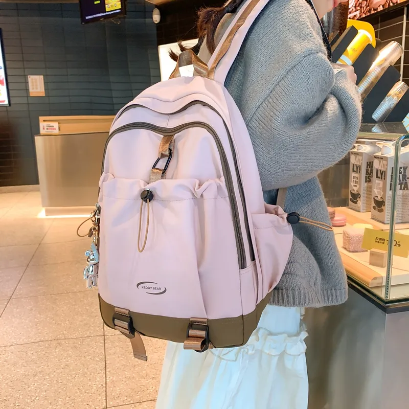 Yalu Nylon Backpack Unisex Multicolor-38