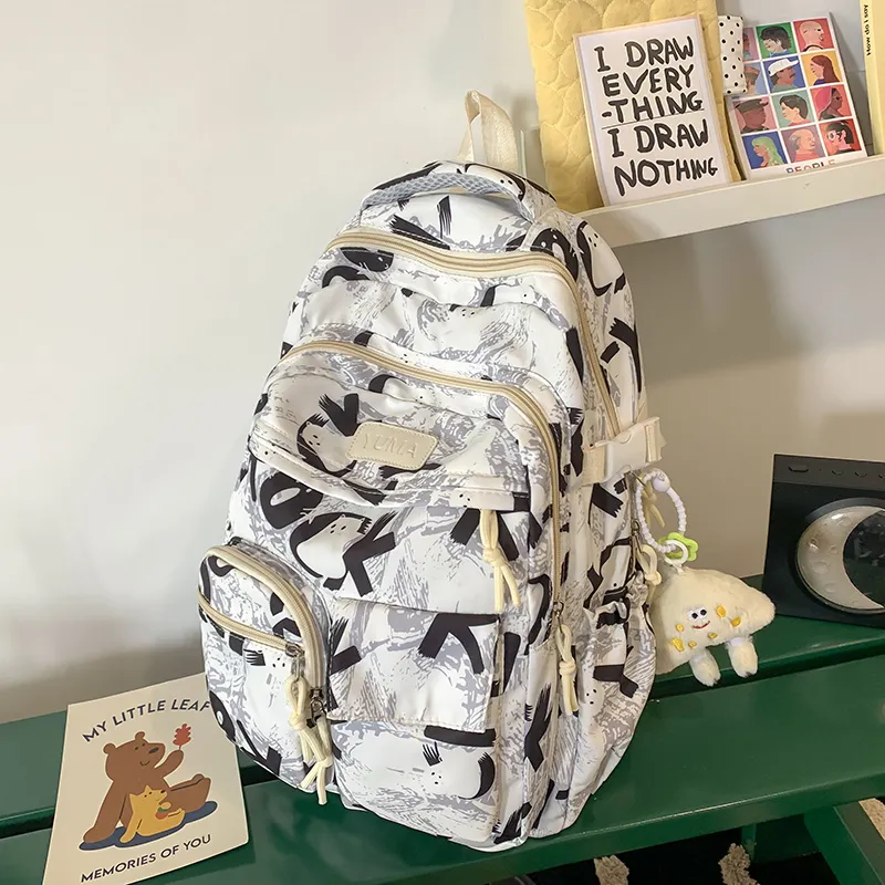 Yalu Nylon Backpack Unisex Multicolor-6