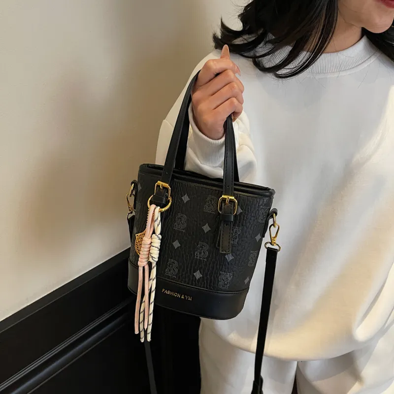 Yalu PU Shoulder Bag, Crossbody Bag, Handbag Women's Black/Ecru/Pink/Brown/Coffee-5
