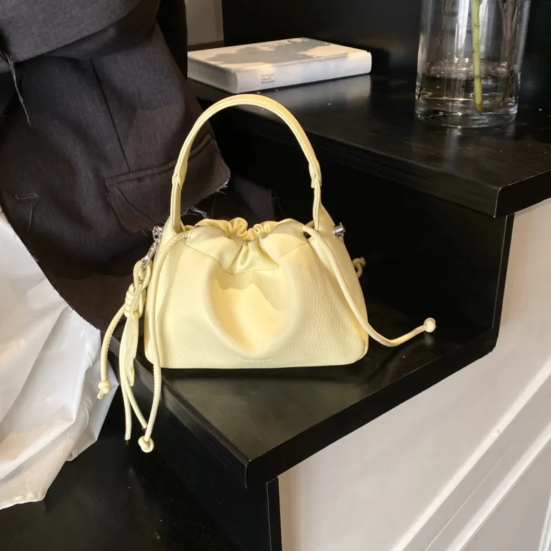 Yalu PU Handbag Regular Women's Black/Yellow/Pink/Light Blue/Ecru-10
