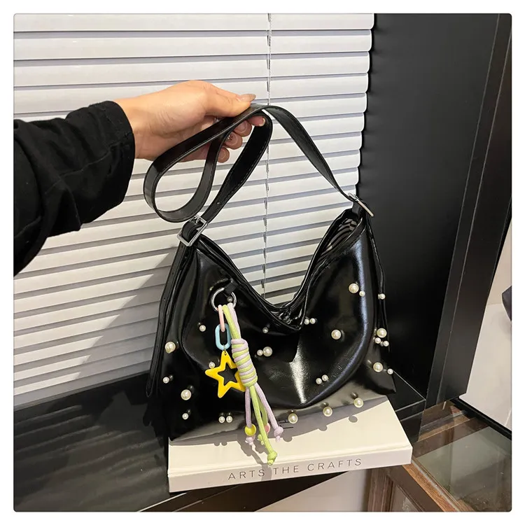 Yalu PU Underarm Shoulder Bag Women's White/Pink/Black/Light Purple-8