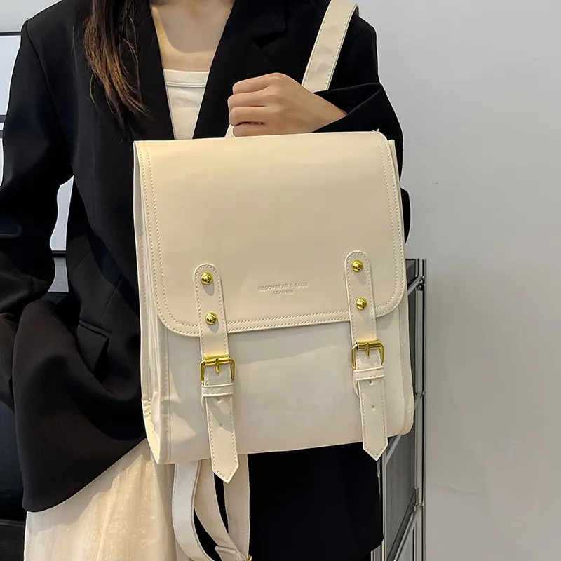 Yalu PU Backpack Women's Pink/Ecru/Silver/Black-10