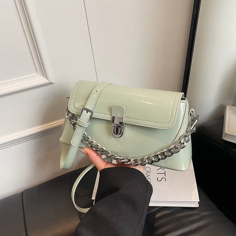 Yalu PU Handbag Women's Silver/Ecru/Khaki/Green/Black-24