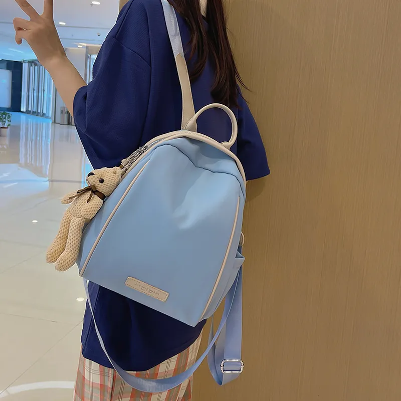 Yalu Nylon Backpack Regular Unisex White/Black/Khaki/Blue/Dark Brown-27