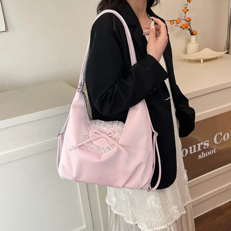 Yalu PU Backpack Shoulder Bag Regular Women's Black/Blue/Pink-14
