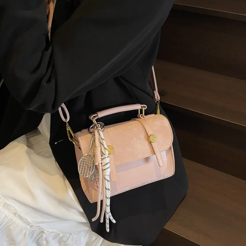 Yalu PU Shoulder Bag, Crossbody Bag, Handbag Women's Ecru/Pink/Khaki-13
