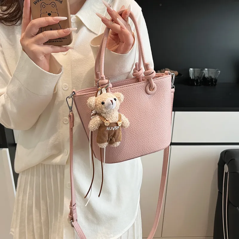 Yalu PU Handbag, Shoulder Bag, Crossbody Bag Regular Women's Black/White/Apricot/Pink-17