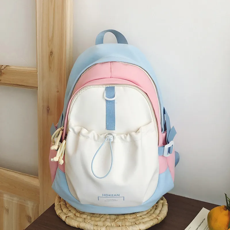 Yalu Nylon Backpack Women's Black/Blue Pink/Red Orange/Blue Yellow-9