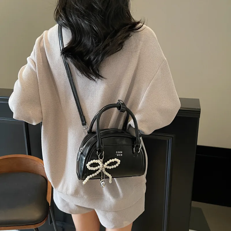 Yalu PU One Shoulder Handbag Women's Black/White/Pink/Blue-5