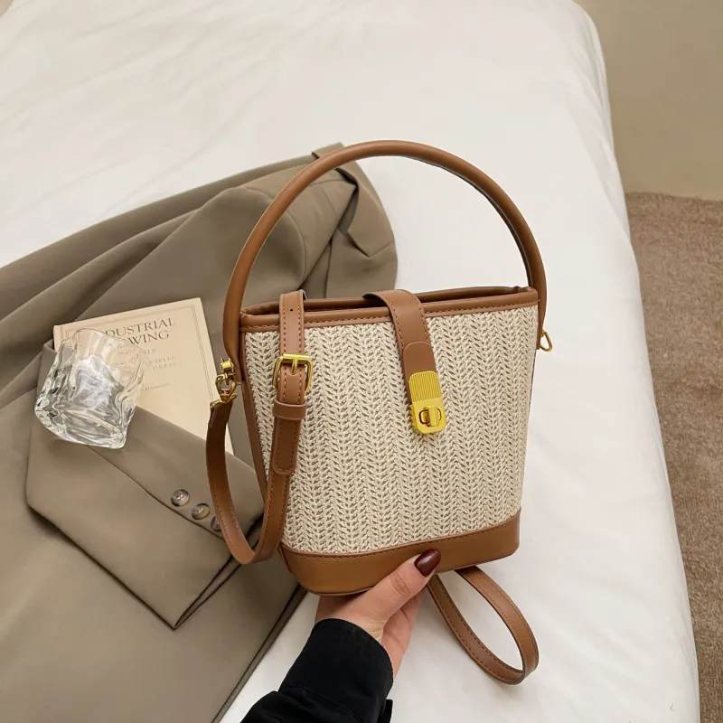 Yalu PU Handbag Women's Black/White/Khaki/Pink/Brown-31