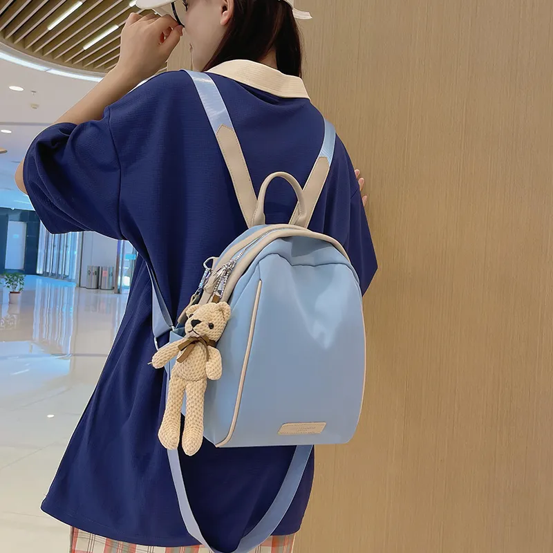 Yalu Nylon Backpack Regular Unisex White/Black/Khaki/Blue/Dark Brown-29