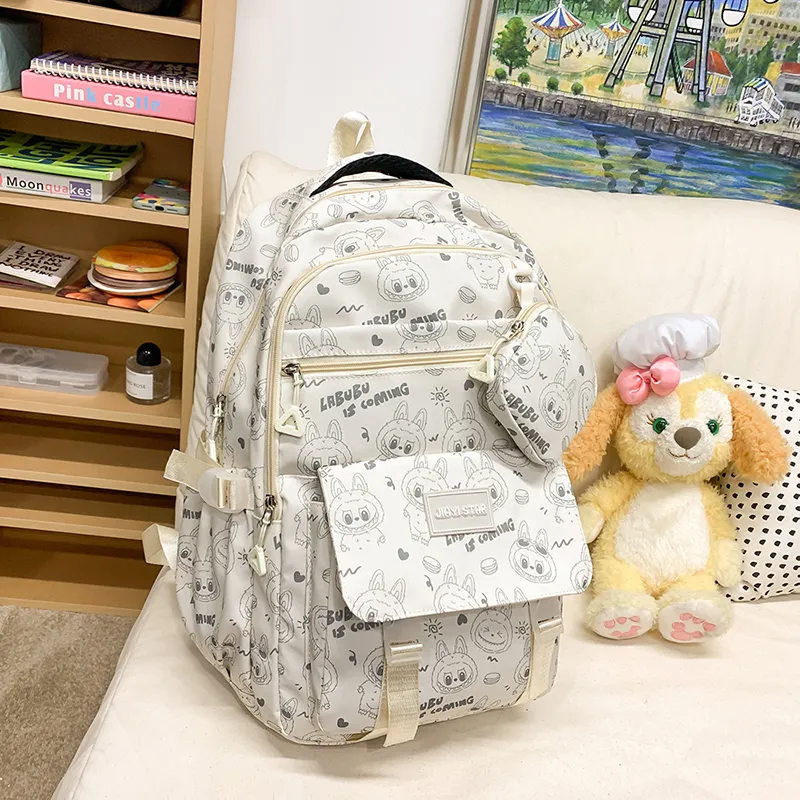 Yalu Nylon Backpack Unisex Multicolor-34