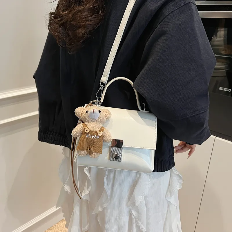 Yalu PU Handbag, Shoulder Bag, Crossbody Bag Regular Women's Black/Light Pink/White/Light Yellow-14