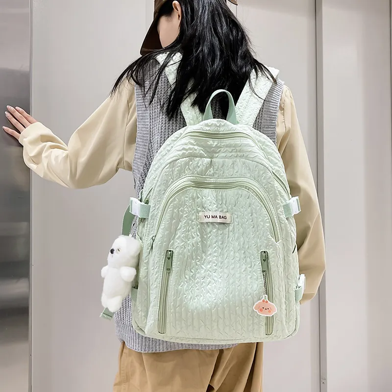 Yalu Nylon Backpack Women's White/Black/Pink/Yellow/Green/Blue-28