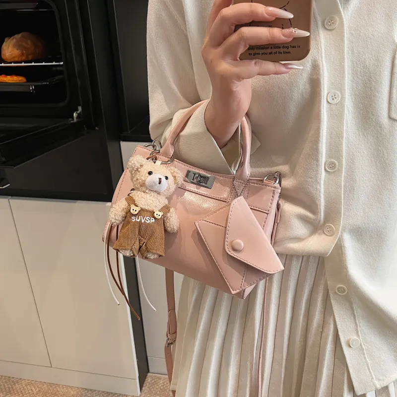Yalu PU Handbag, Shoulder Bag, Crossbody Bag Regular Women's Black/Pink/Silver/White-6