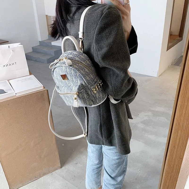 Yalu PU Backpack Women's Black/Blue-9