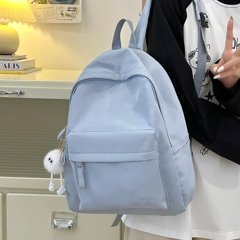 Yalu PU Backpack Regular Unisex White/Silver/Black/Blue/Pink-10