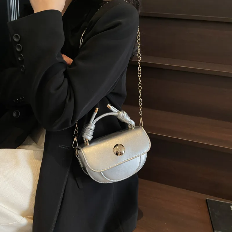 Yalu PU Handbag Women's Black/Pink/Khaki/Silver-23