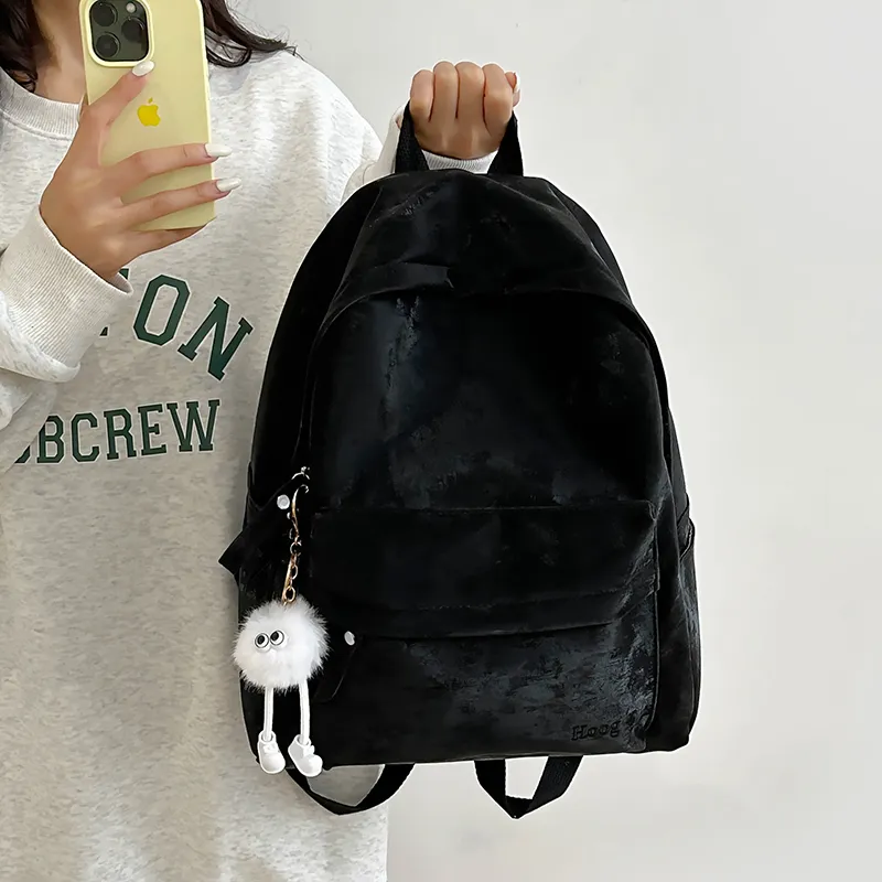 Yalu PU Backpack Regular Unisex White/Silver/Black/Blue/Pink-20