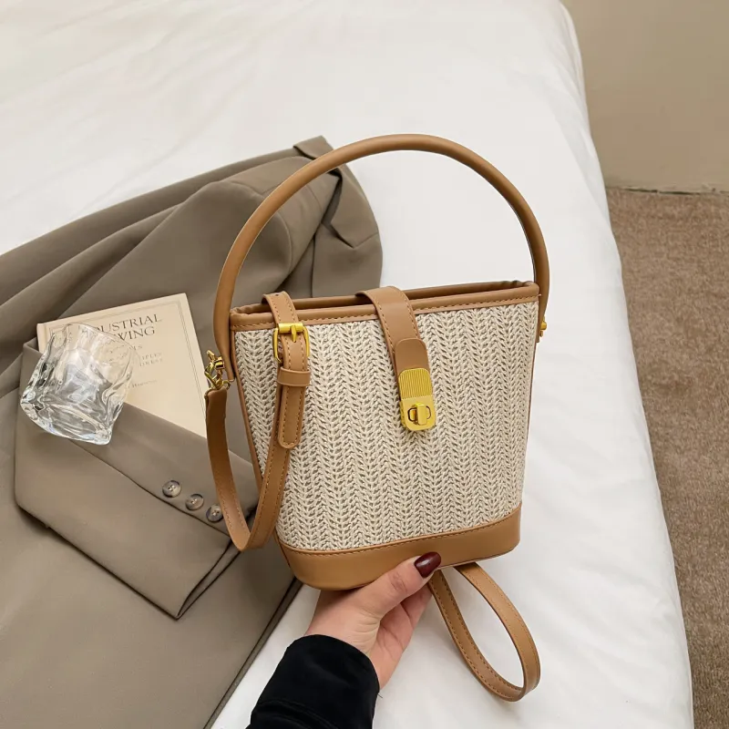 Yalu PU Handbag Women's Black/White/Khaki/Pink/Brown-16