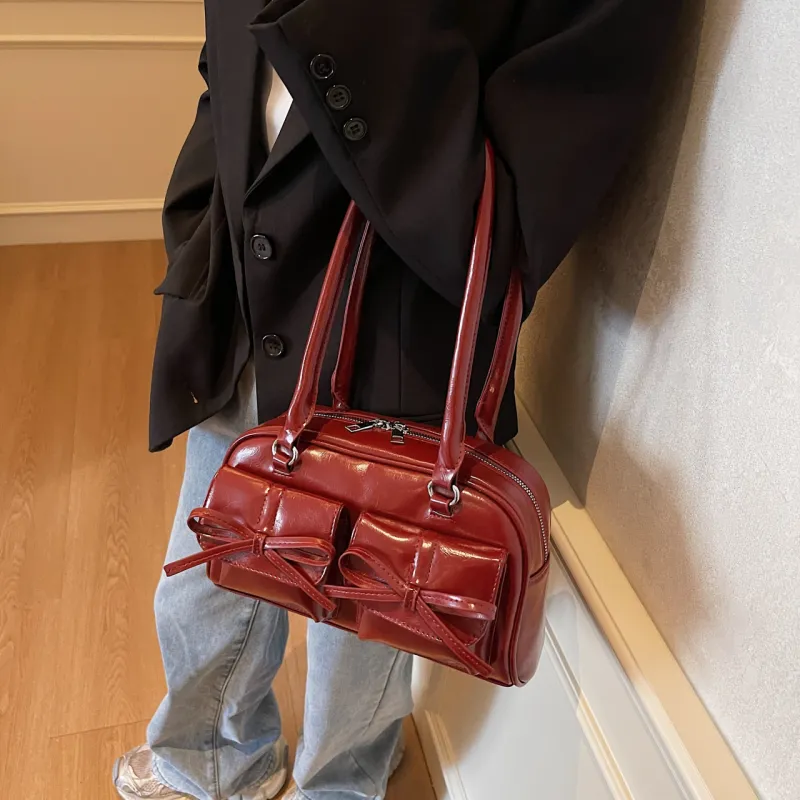 Yalu PU Bowling Bag, Shoulder Bag Women's Multicolor-24