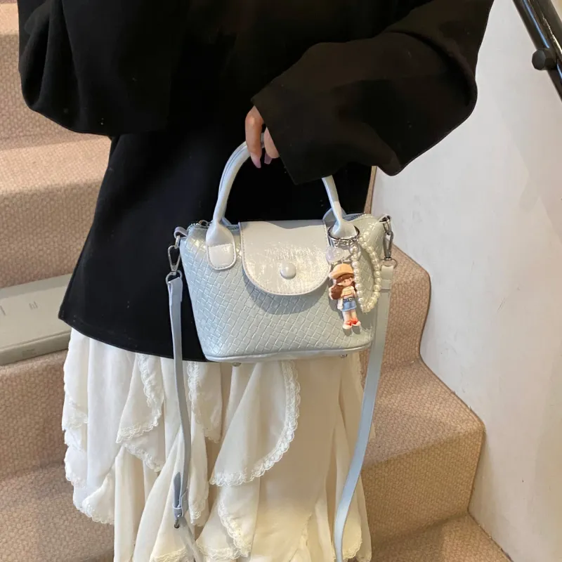 Yalu PU Handbag Regular Women's Light Blue/Yellow/Black/Silver/Ecru-3