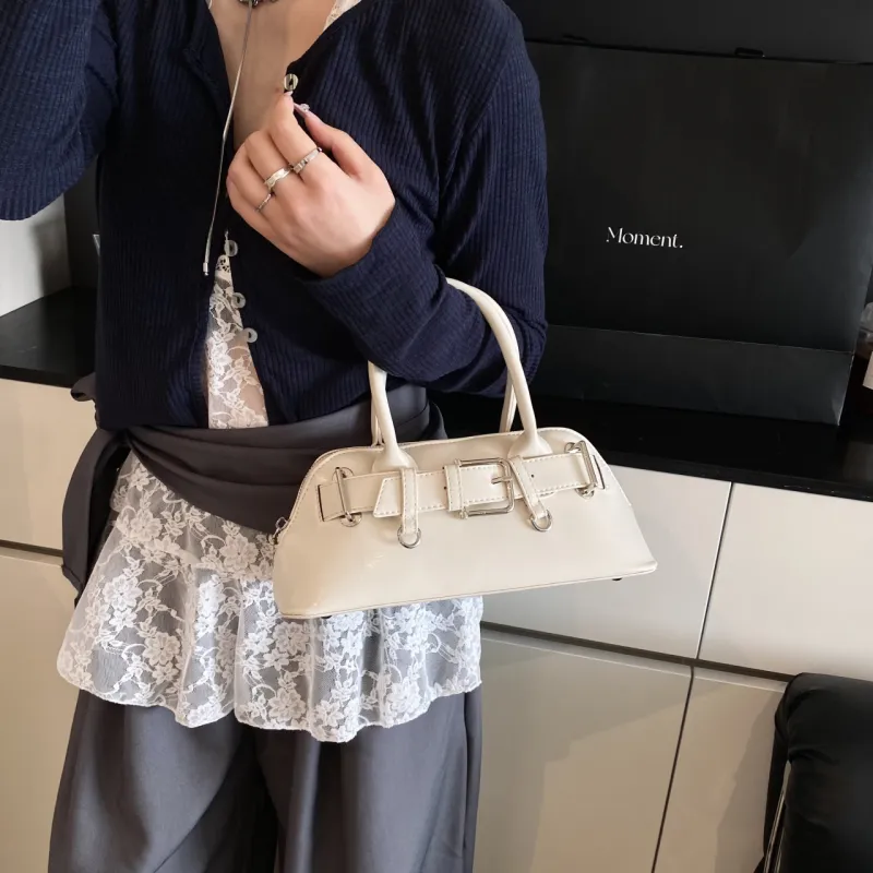 Yalu PU Bowling Bag, Shoulder Bag, Crossbody Bag, Handbag Women's White/Black/Yellow/Pink/Blue-6