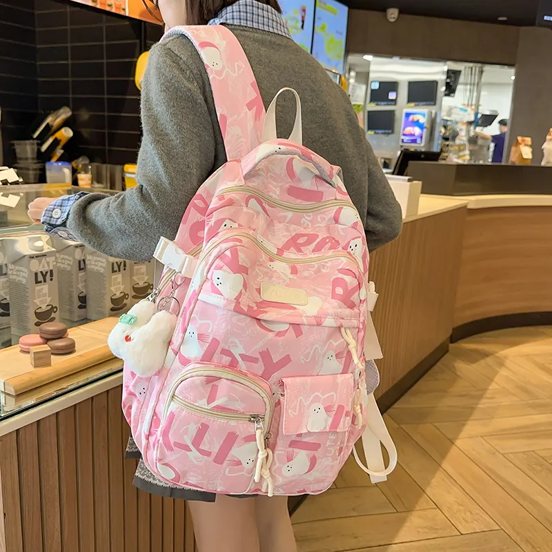 Yalu Nylon Backpack Unisex Multicolor-18