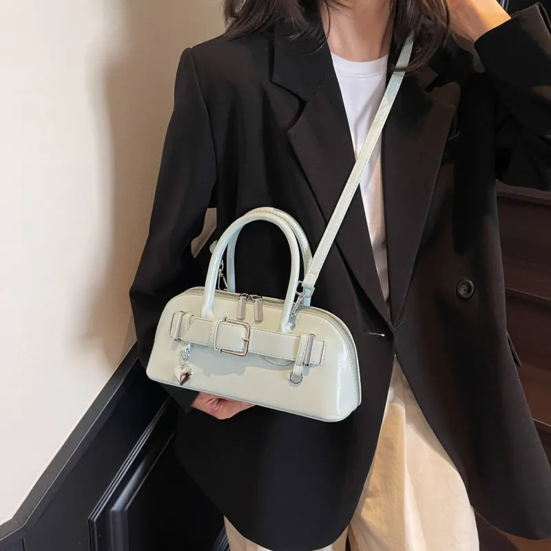 Yalu PU Shoulder Bag, Crossbody Bag, Handbag Women's Black/Ecru/Silver/Pink/Green/Blue-39