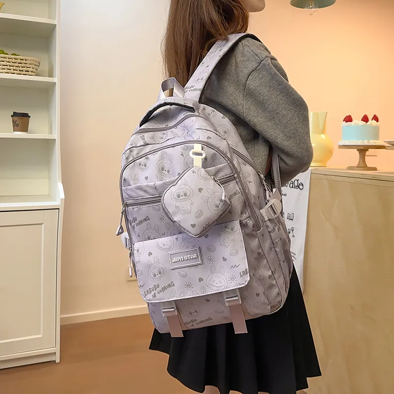 Yalu Nylon Backpack Unisex Multicolor-21