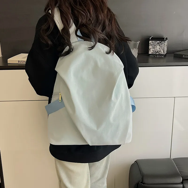 Yalu Nylon Fabric Backpack Unisex Multicolor-10