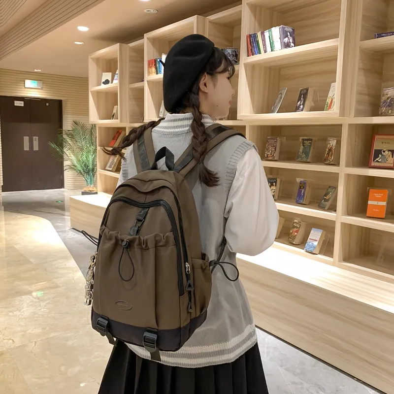 Yalu Nylon Backpack Unisex Multicolor-30