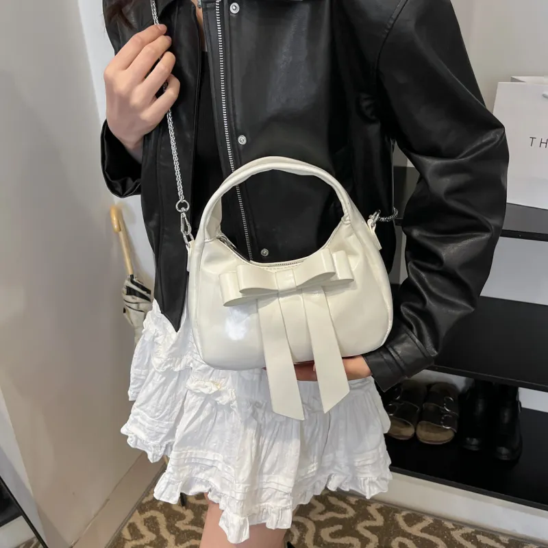 Yalu PU Shoulder Bag, Crossbody Bag, Handbag Regular Women's Silver/Black/Pink/White-24