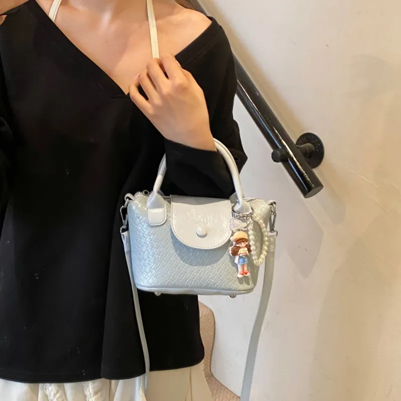 Yalu PU Handbag Regular Women's Light Blue/Yellow/Black/Silver/Ecru-4
