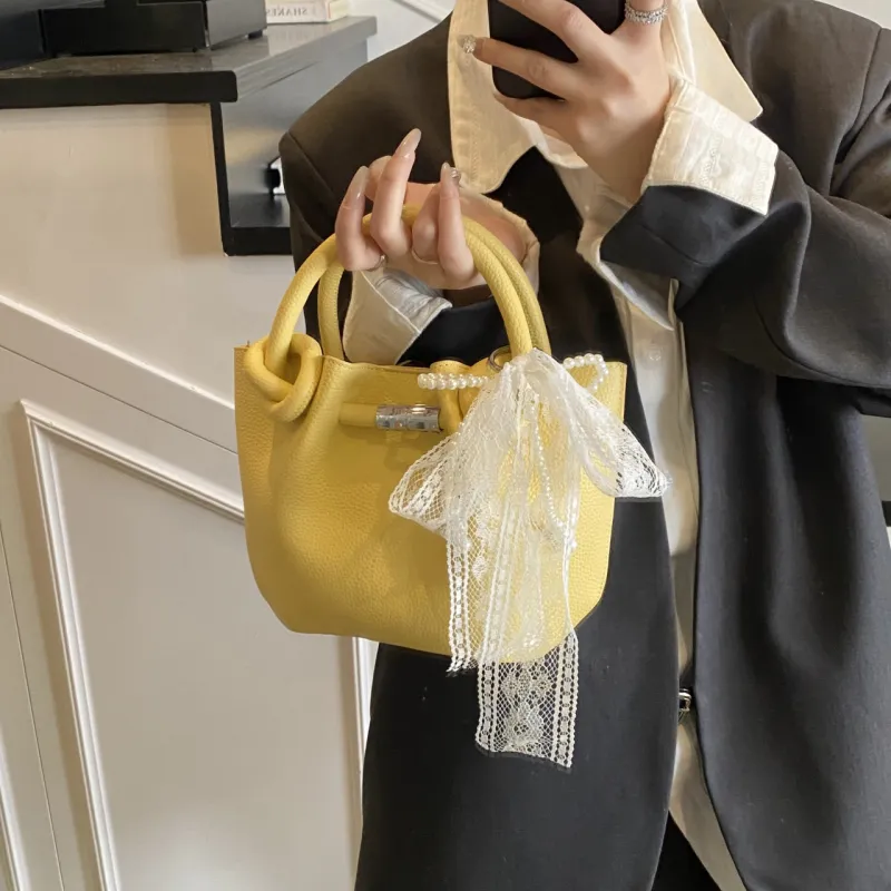 Yalu PU Shoulder Bag, Crossbody Bag, Handbag Women's Black/Yellow/Pink/Light Blue/Ecru-9