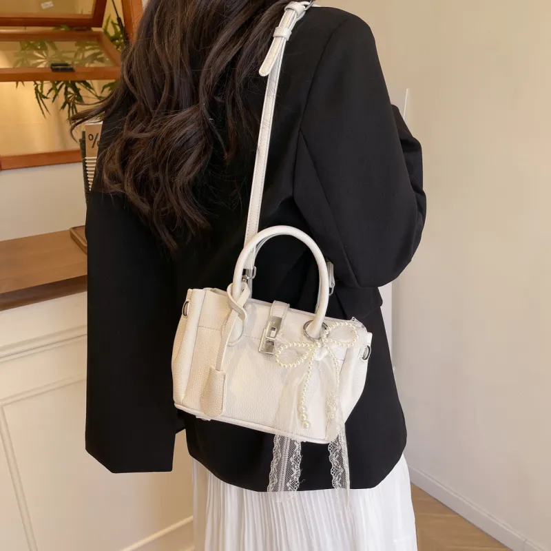 Yalu PU Handbag Women's White/Black/Khaki/Pink-5