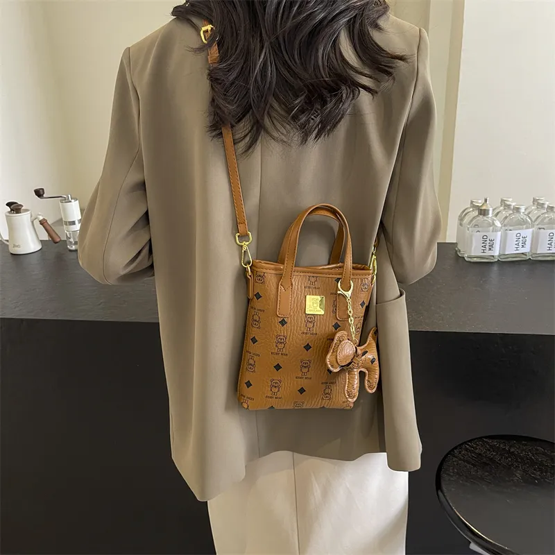 Yalu PU One Shoulder Handbag Women's Ecru/Pink/Brown/Coffee-18