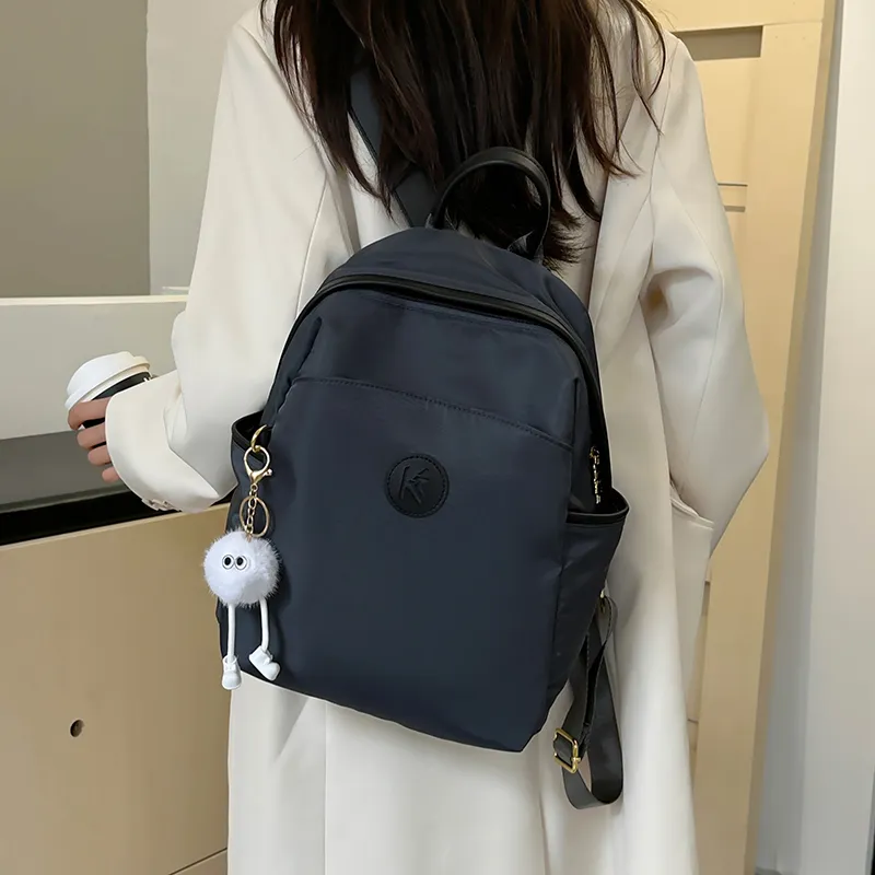 Yalu Nylon Backpack Unisex Ecru/Black Gray/Khaki-11