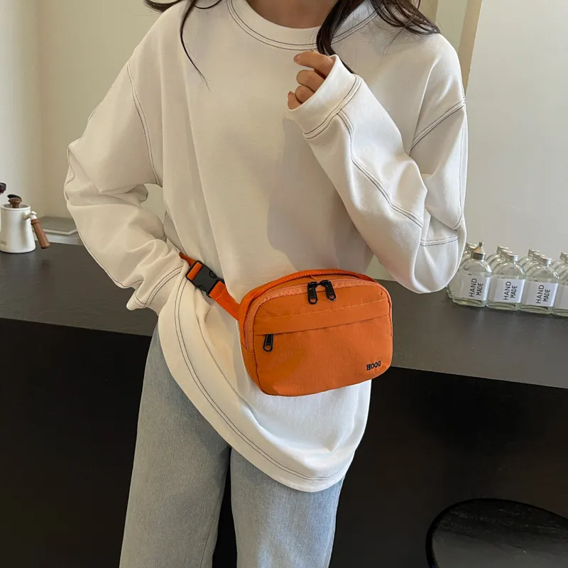 Yalu Canvas Bag, Crossbody Bag Unisex Black/Ecru/Green/Orange-27