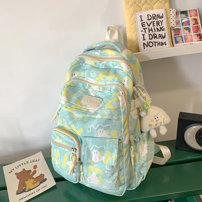 Yalu Nylon Backpack Unisex Multicolor-24