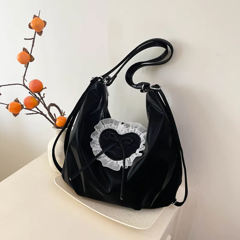 Yalu PU Backpack Shoulder Bag Regular Women's Black/Blue/Pink-5