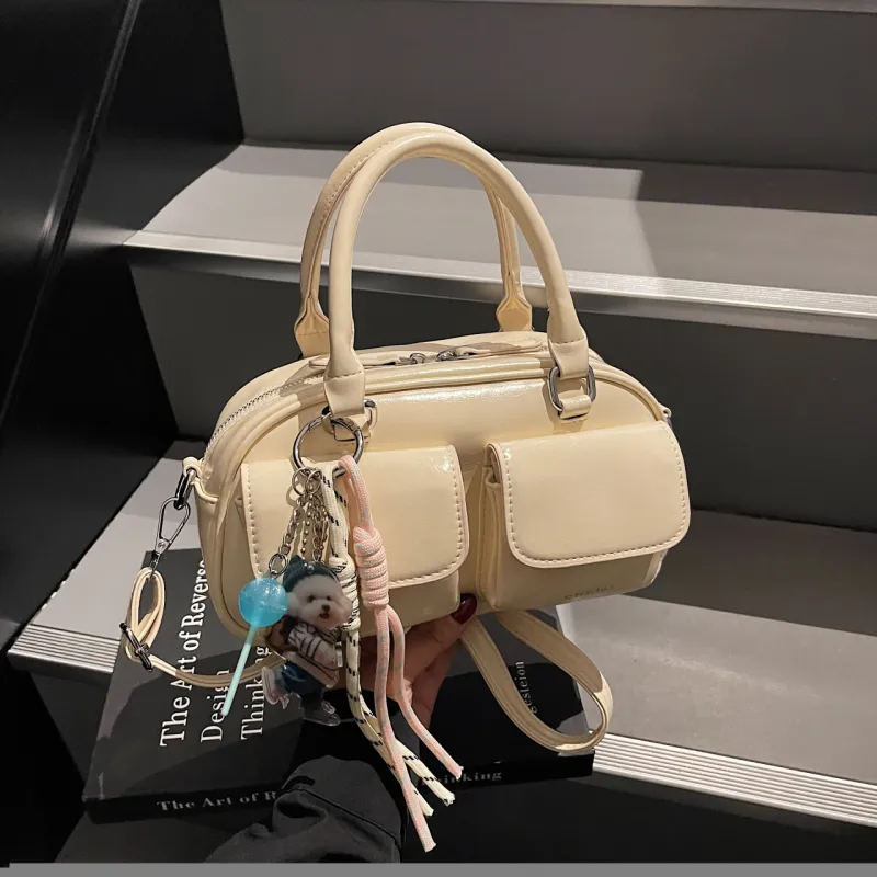 Yalu PU Handbag, Shoulder Bag, Crossbody Bag Regular Women's Pink/Coffee/Beige Gray/Ecru/Black-26