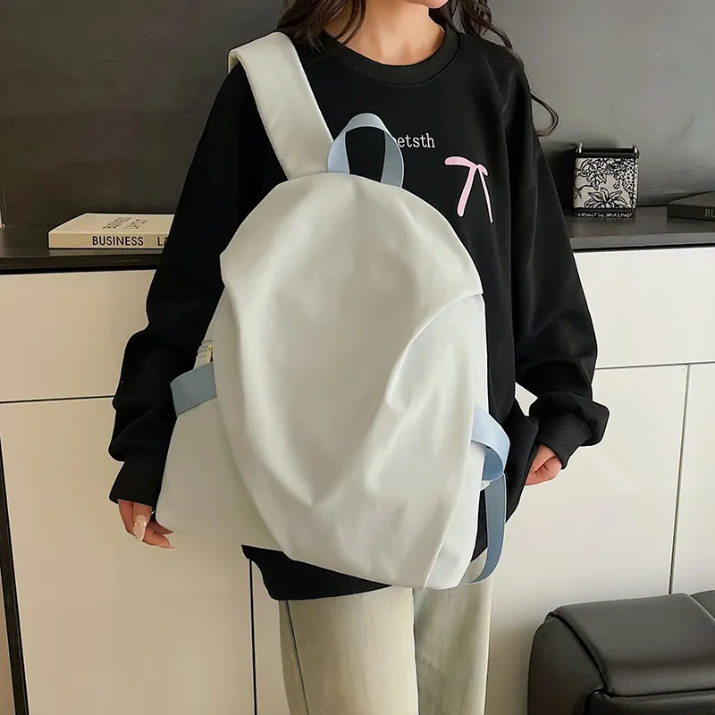 Yalu Nylon Fabric Backpack Unisex Multicolor-9